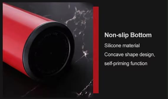 Smart Stainless Steel Water Bottle with LED Temperature Display, 16oz (480ml), Double Wall, Reusable Tumbler (Red)