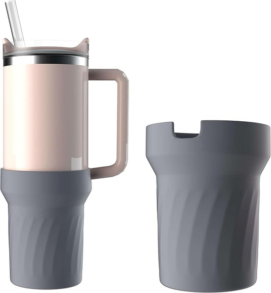 40oz Cup Accessories, Silicone Boot for 40oz Tumbler, Bottom Protector Cup Boot, Water Bottle Holder(Silicone Grey)
