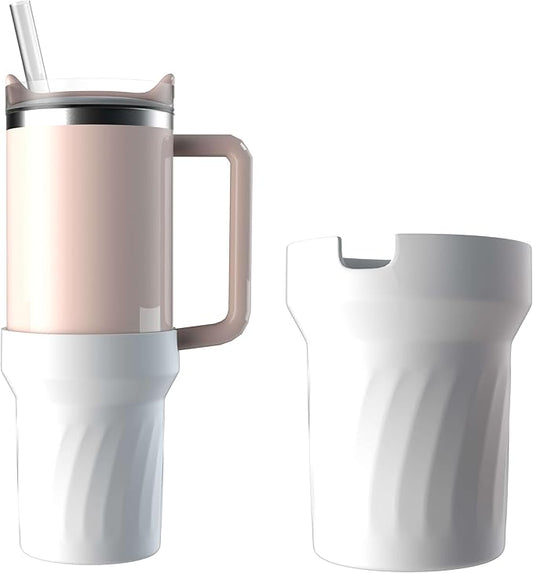 40oz Cup Accessories, Silicone Boot for 40oz Tumbler, Bottom Protector Cup Boot, Water Bottle Holder(silicone White)