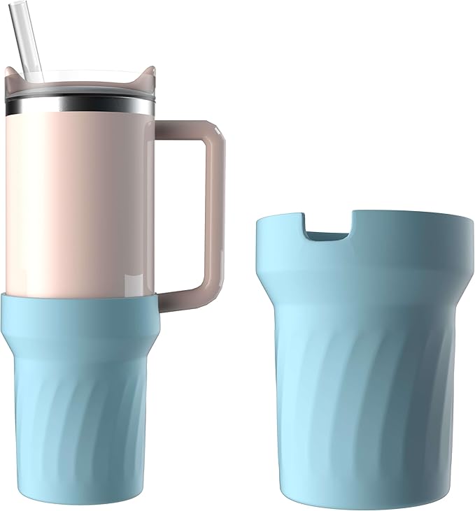 40oz Cup Accessories, Silicone Boot for 40oz Tumbler, Bottom Protector Cup Boot, Water Bottle Holder(Silicone Blue)
