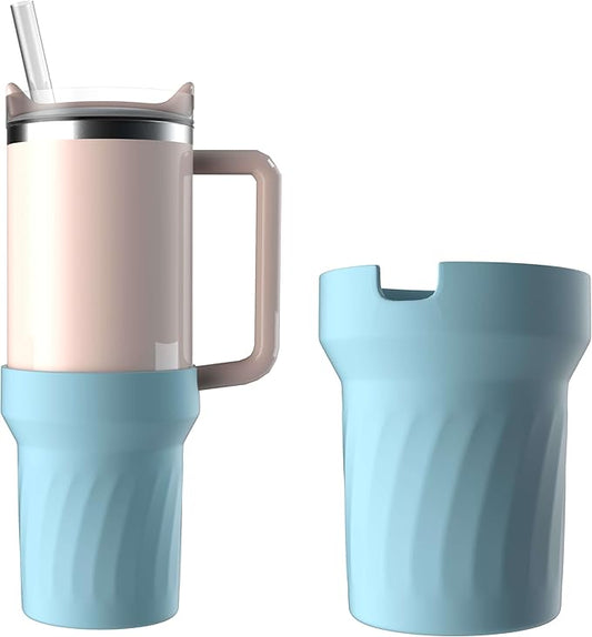 40oz Cup Accessories, Silicone Boot for 40oz Tumbler, Bottom Protector Cup Boot, Water Bottle Holder(Silicone Blue)