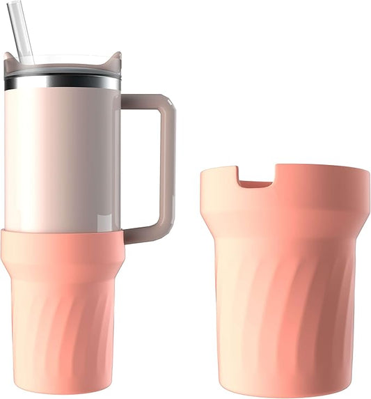 40oz Cup Accessories, Silicone Boot for 40oz Tumbler, Bottom Protector Cup Boot, Water Bottle Holder(Silicone Pink)