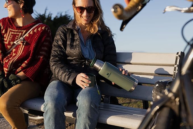 STANLEY Adventure To Go Insulated Travel Tumbler - 1.1QT - Leak-Resistant Stainless Steel Insulated Bottle with Insulated Cup Lid and Splash-Free Stopper