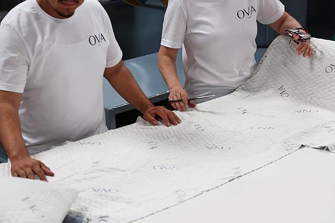 OVA - Queen Size Tri-blend memory foam hypoallergenic pillow, Cooling cover, Firm or Soft Customizable. Machine washable, 100% Made in The U.S.A. 60 Day Risk free trial! (2 Pack, Queen)