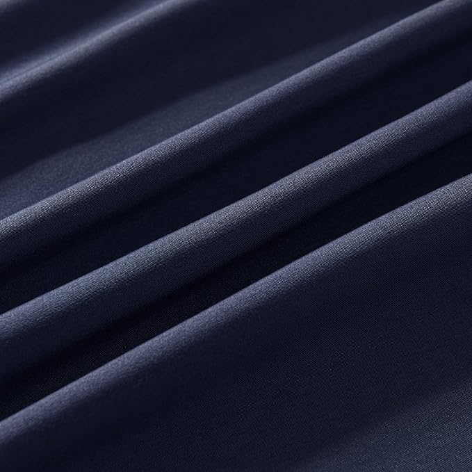 Twin Size Bed Skirt Ruffled Bed Skirt with Split Corners, 18 Inch Drop Dust Ruffle Bed Skirt with Platform, Blue (Twin - 18" Drop)