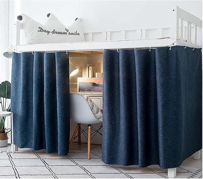 Dorm Home Solid Thicken Bunk Blackout Bed Curtains Cloth Bed Canopy Students Single Sleeper,1panel