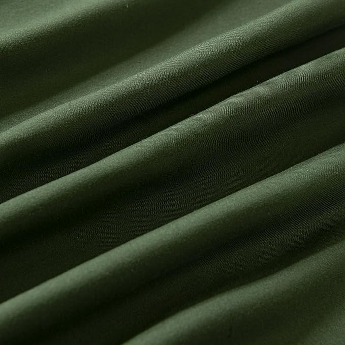 Bed Skirt King Size Ruffled Bed Skirts with Split Corners,14 Inch Drop Dust Ruffle Bed Skirt with Platform, Green