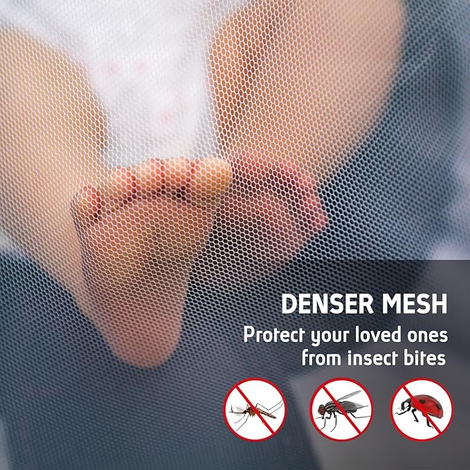 White Mosquito Net Tent for Bed or Plant,Protecting Plant,One Side Opening Canopy Netting Curtain Net for Bedroom Decoration Twin Size(Without Frame)