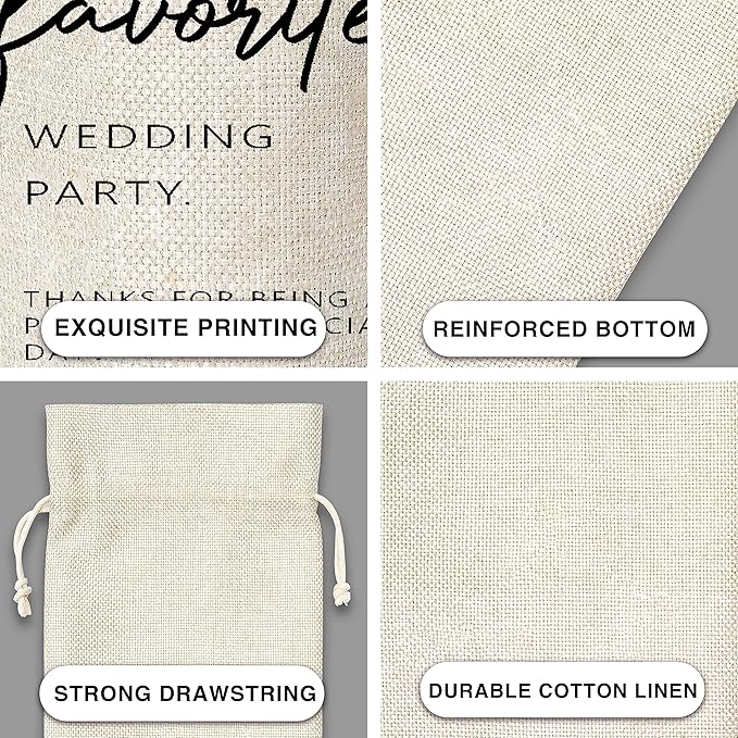 Wedding Gifts Wine Bag - Gift For Bride and Groom,Newlywed,Engagement,Bridal Shower - Cotton Burlap Wine Bag (1 Pcs) - WB042