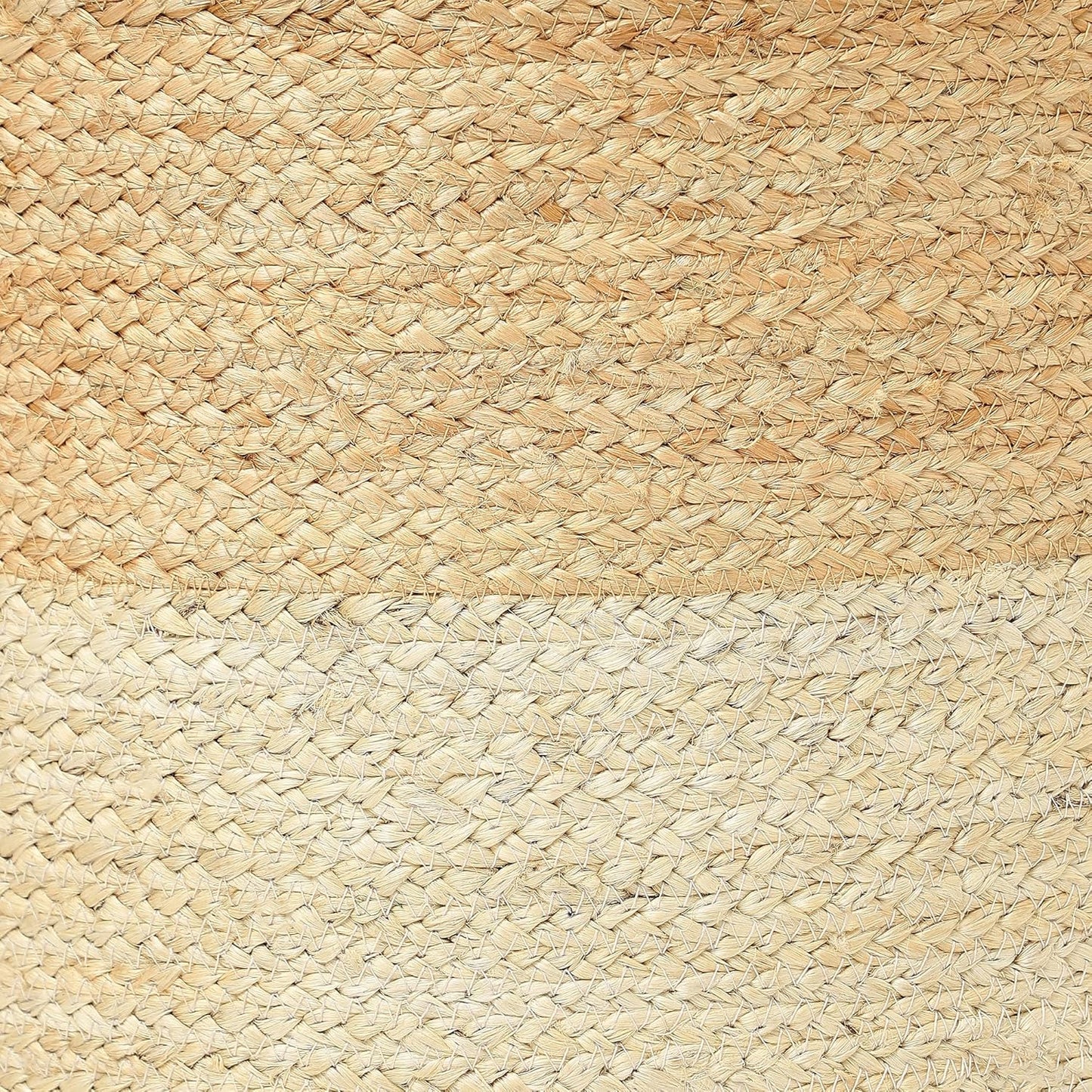 REDEARTH · Cylindrical Pouf Foot Stool Ottoman - Jute Braided Pouffe Poof Accent Sitting Footrest for Living Room, Bedroom, Nursery, Patio, Lounge & Other Rooms (Natural Ivory, 18"x18"x14")