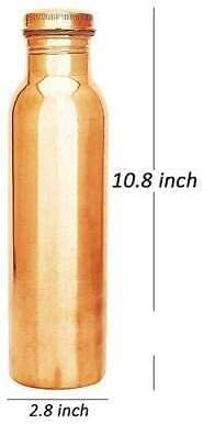 Pure Copper Water Bottle 32 oz Leak Proof Design Vessel Ayurveda Health Benefit Pitcher for Sport, Fitness, Yoga