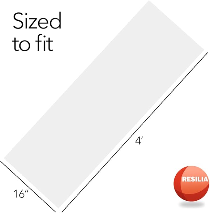 Heavy Duty Vinyl Closet Shelf Liner for Wire Racks or Shelving - for Kitchen Pantry or Cabinet Storage, Clear, 16 Inches x 4 Feet - 4 Pack, Non-Adhesive, Waterproof, Stain-Resistant, Cut-to-Size