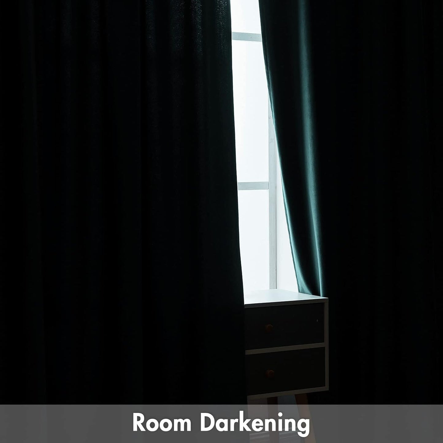 MIULEE Teal Velvet Curtains Thermal Insulated Blackout Curtain Drapes for Bedroom Living Room Darkening 84 Inches Long Curtains Panels Rod Pocket Set of 2