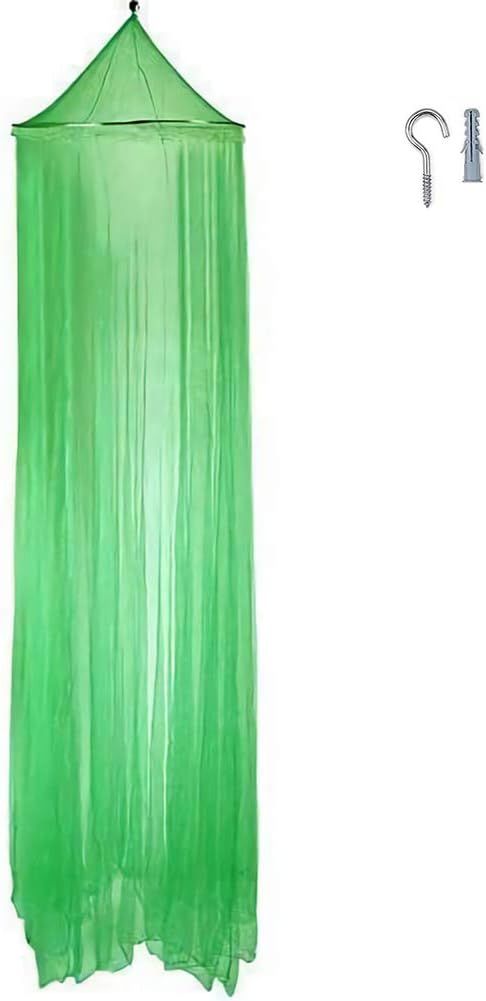 Eimilaly Bed Canopy Mosquito Net, Bed Canopy for Girls Room Decor - Insect Protection Hanging Canopy for Adults, Babies, Outdoor Camping, Green/No Opening