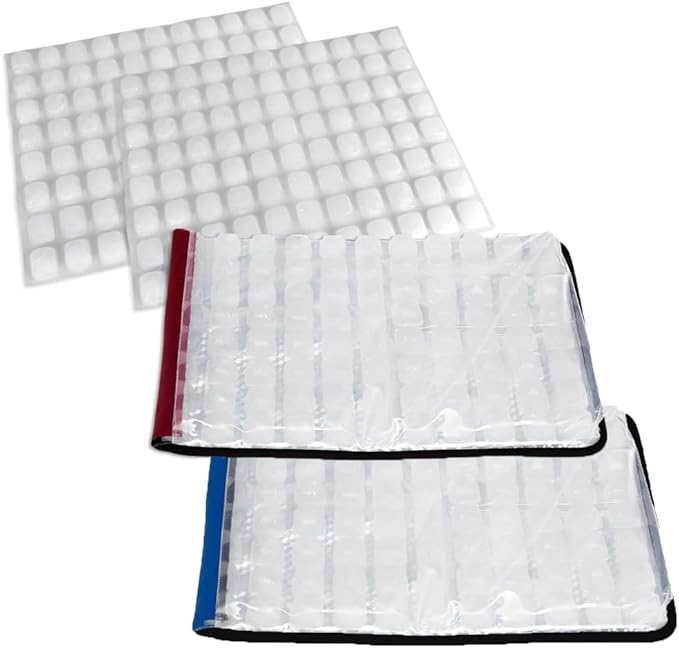 FlexiFreeze Party Mat Chiller - Food Cooling Buffet Cooler for Cold Serving Red/Blue with Extra Ice Sheets (19" x 15")