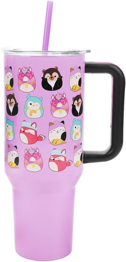 Bioworld Squishmallows Favorite Characters 40 Oz Stainless Steel Tumbler