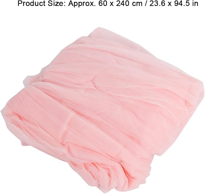 Pink Bed Canopy Canopy Net for Bed Bed Curtains from Ceiling 23.6 x 94.5 Inches Mosquito Net for Children's Bed Decoration Canopy Bed Curtains with Ribbon and Gold Decorative Paper