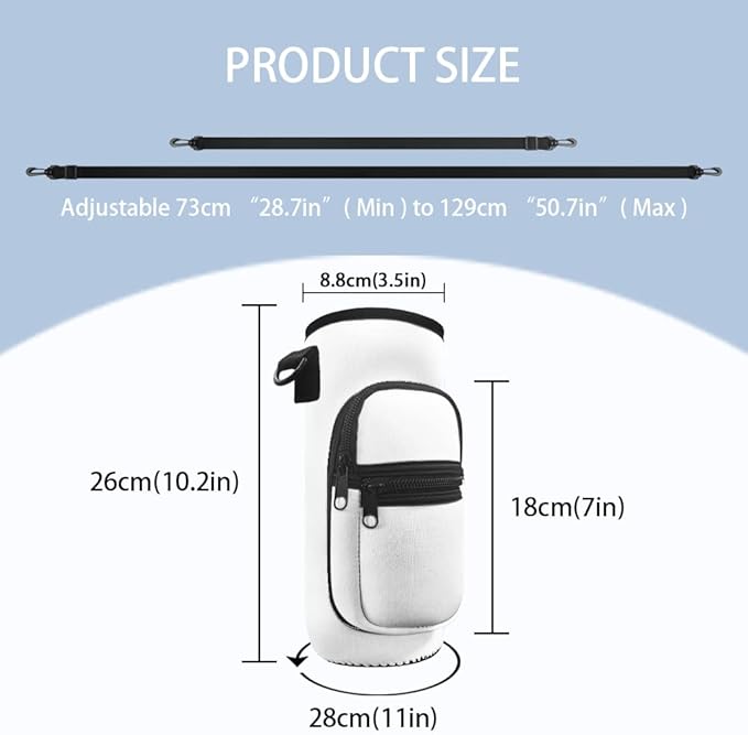 Oil Painting Stainless Steel Water Bottle for Girls Starry Sky 18 OZ Insulated Water Bottle and Water Bottle Carrier Bag Set Reusable Water Bottle