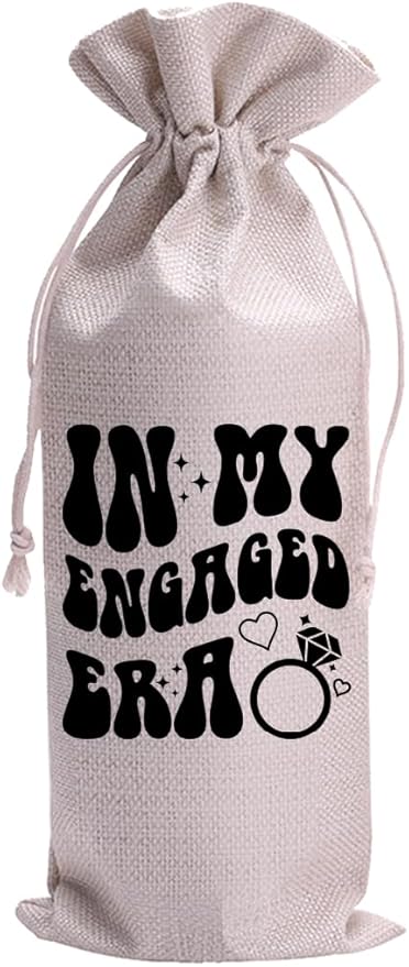 In My Engaged Era Wedding Gift Engagement Gift Bag For bride/him/her Newly Engaged Gift Wine Tote