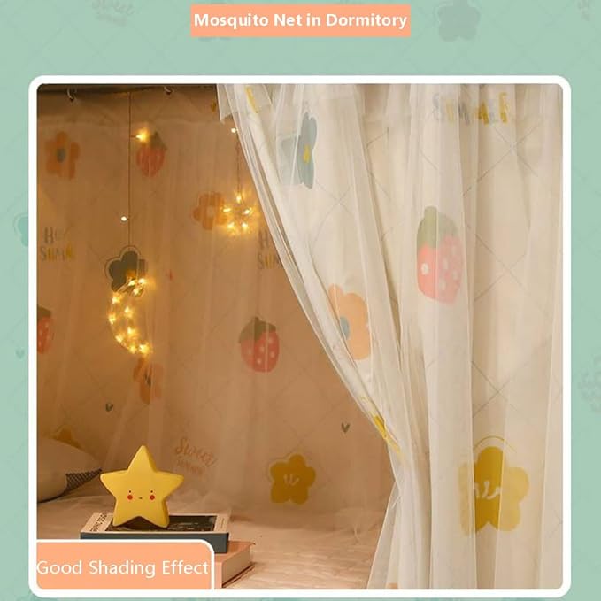 XGOPTS Dormitory Bunk Bed Privacy Curtains Students Single Bottom Bunk Bed Blackout Curtains Dustproof Cloth Bed Canopy Curtains Shading Mosquito Protection Nets Bedroom Tent Decor