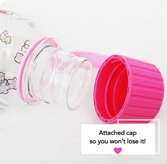 Hello Kitty 18oz (480ml) Water Bottles - 2 in One Pack - BIS & BPA Free - Aesthetic Bubble Wrap Packaging - For Indoor Outdoor Use - All Ages