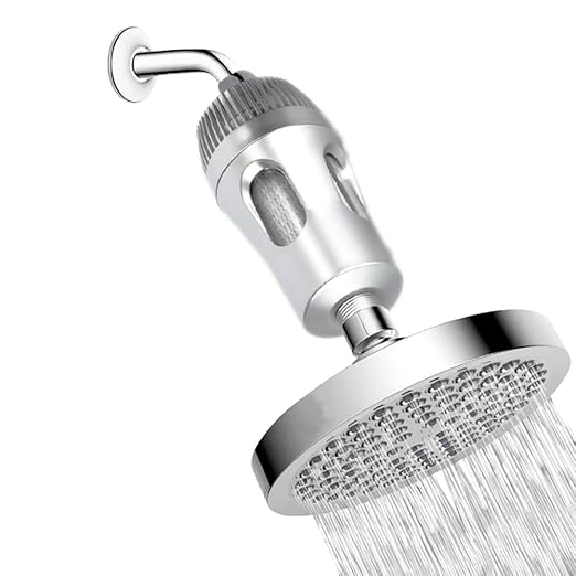 Microelement Hydrogen Water Filter, Alkaline Mineral Drinking Water, Kitchen Filtration, Shower Water Filter, Remove Chlorine and Impurity, Filter Replaceable, for Household Hotel (Silver Color)