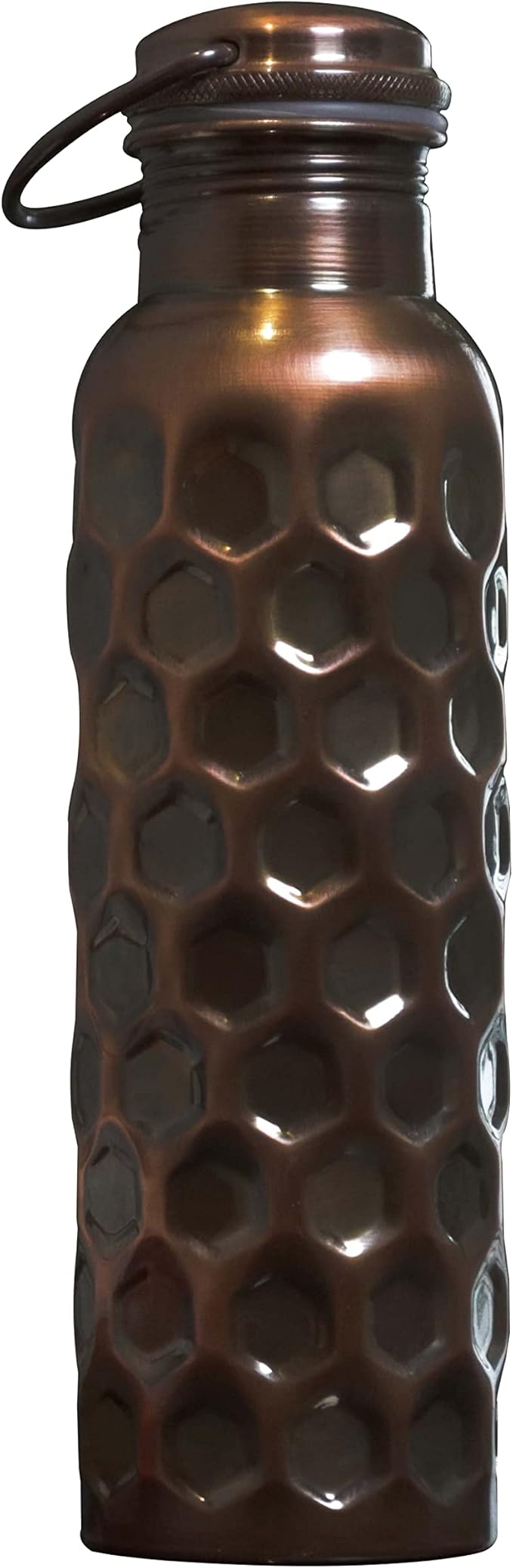 Craft Trade Copper Ayurveda Copper Water Bottle for Drinking 32oz Antique Black Diamond Pure Copper Water Bottle Travel Water Bottle for Gym, Office, Hiking, Outdoor – Ayurvedic Hammered Water Vessel