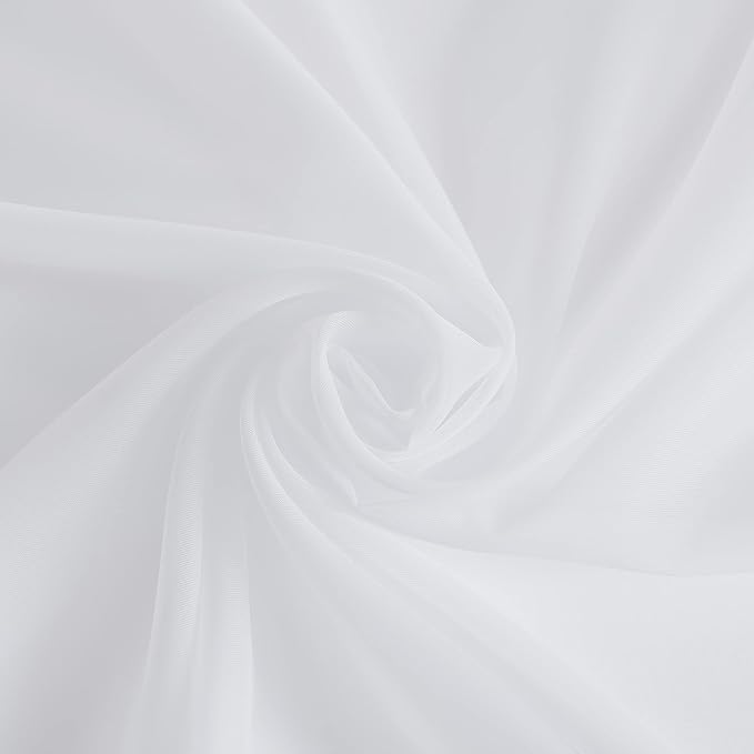 KGORGE Canopy Bed Sheer Curtains for Queen/King/Twin/Full Size, 8 Panels for Girls Boys Adults Bed, Home Bedroom Decor (White, 45 inch Width X 90 inch Length)