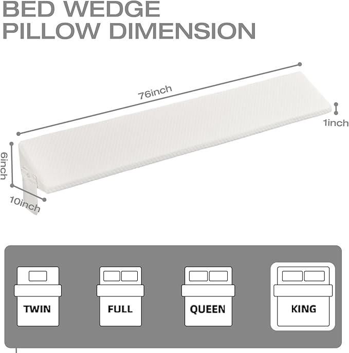Headboard Wedge Pillow King Size Stop Bed Wedge Pillows for Headboard Mattress Gap Filler King Bed Pillow for Bedroom Accessories/Stuff/Essentials