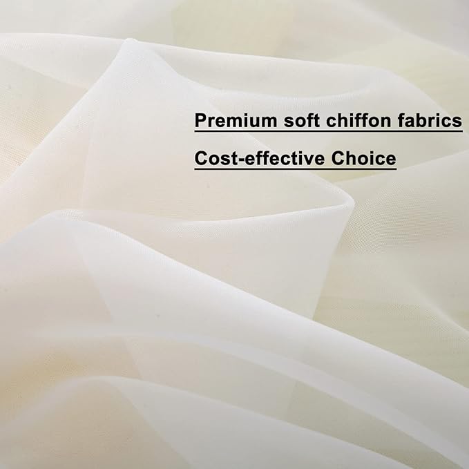 White Canopy Bed Curtain for Queen Bed, Soft Bed Canopy Scarf for Girls Adults (Full/Queen, White)