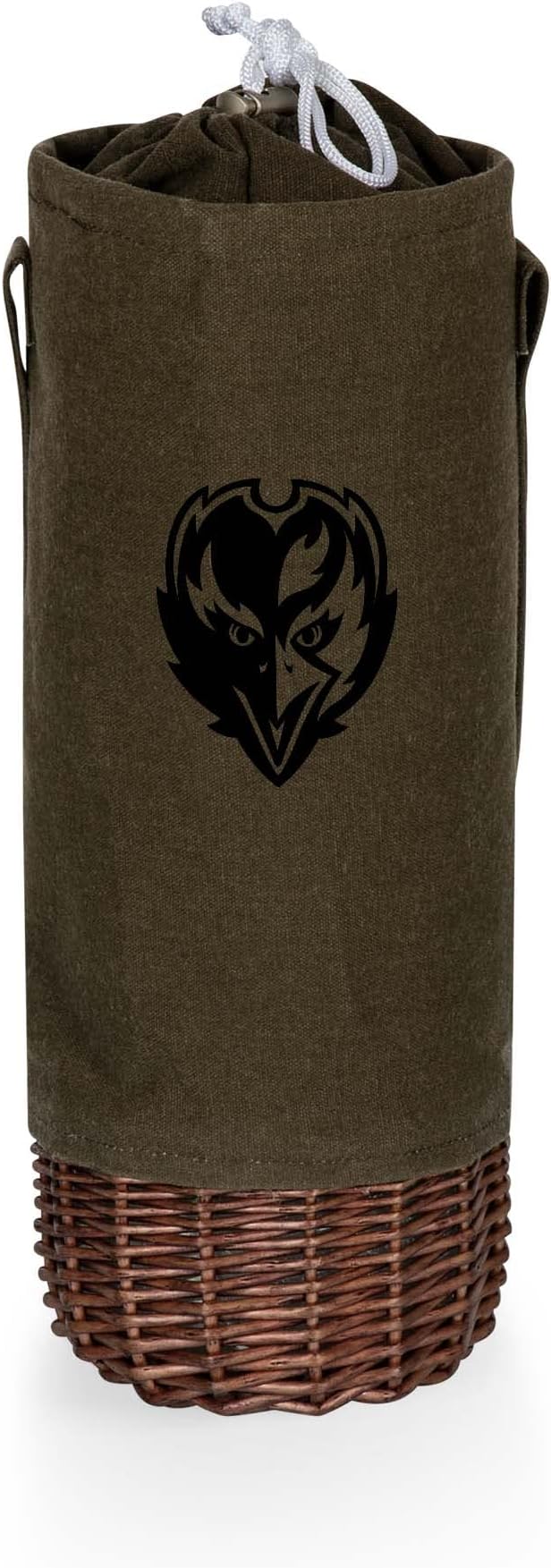 PICNIC TIME NFL Unisex-Adult NFL Malbec Insulated Canvas and Willow Wine Bottle Basket