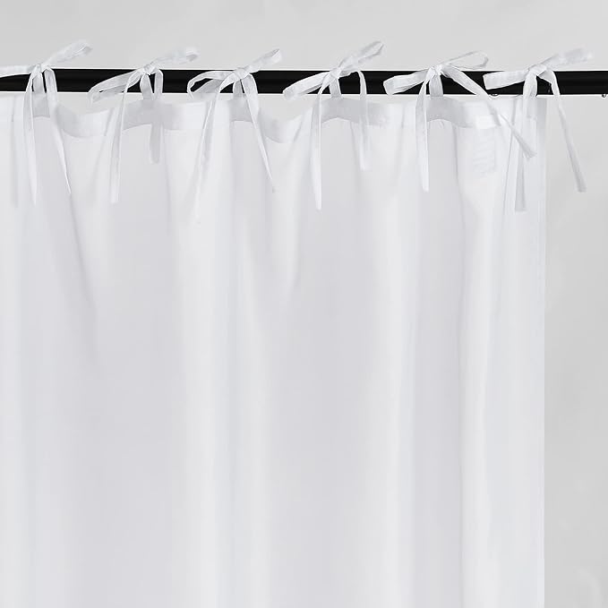 KGORGE Canopy Bed Sheer Curtains for Queen/King/Twin/Full Size, 8 Panels for Girls Boys Adults Bed, Home Bedroom Decor (White, 45 inch Width X 72 inch Length)