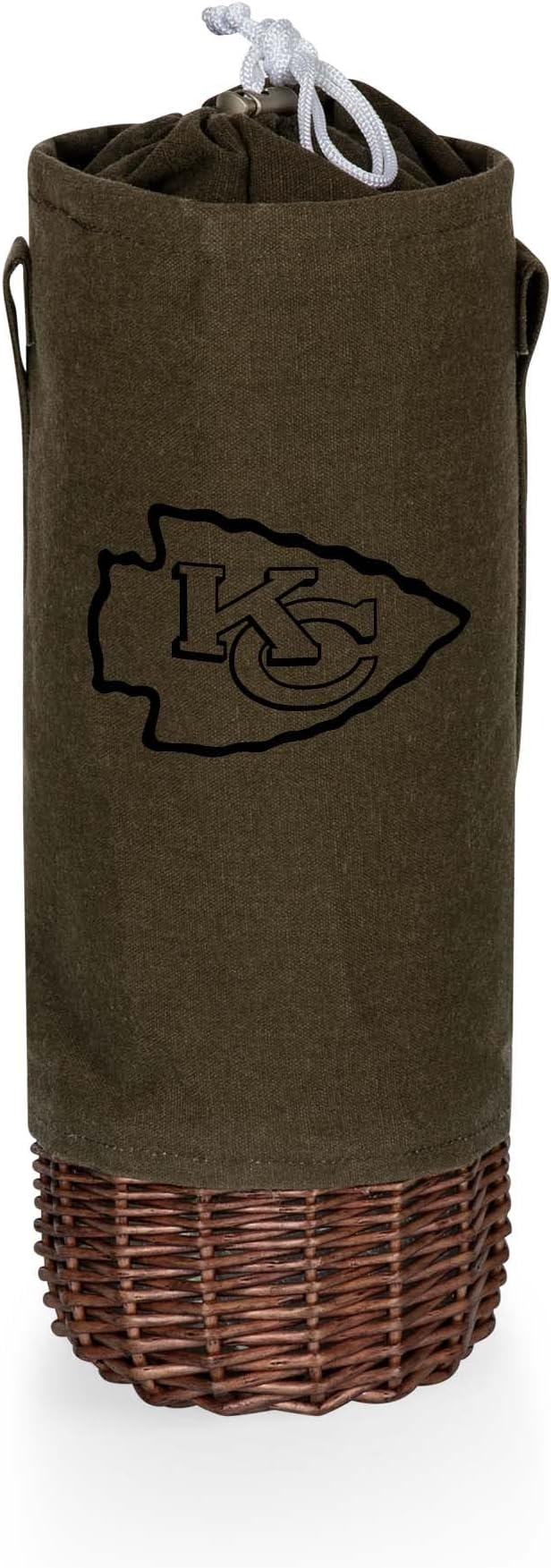 PICNIC TIME NFL Unisex-Adult NFL Malbec Insulated Canvas and Willow Wine Bottle Basket