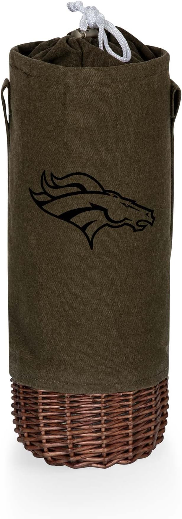 PICNIC TIME NFL Unisex-Adult NFL Malbec Insulated Canvas and Willow Wine Bottle Basket