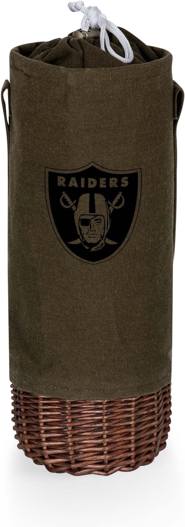 PICNIC TIME NFL Unisex-Adult NFL Malbec Insulated Canvas and Willow Wine Bottle Basket