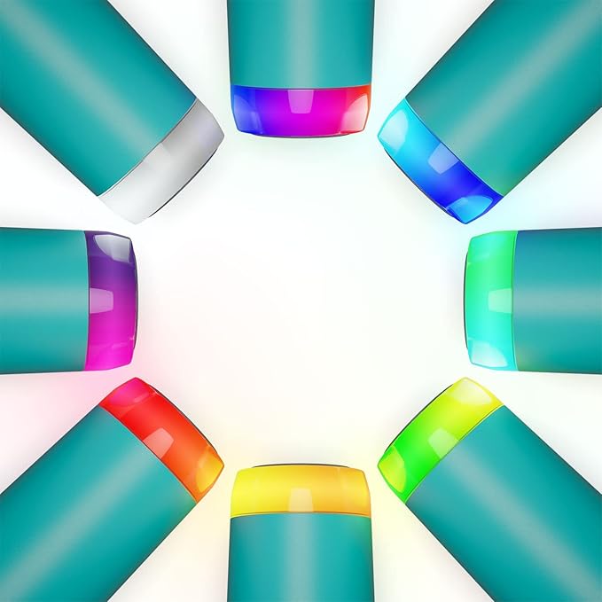 Hidrate Spark PRO Smart Tumbler Bundle – Insulated Stainless Steel – Tracks Water Intake with Bluetooth, LED Glow Reminder When You Need to Drink – 20oz, Sea Glass + 3 Straws