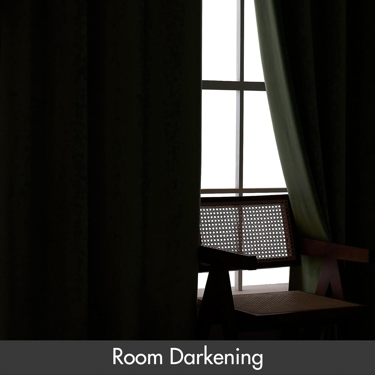 MIULEE Velvet Curtains Sage Green Thermal Insulated Blackout Curtain Drapes for Bedroom Living Room Darkening 96 Inches Long Curtains Panels Rod Pocket Set of 2