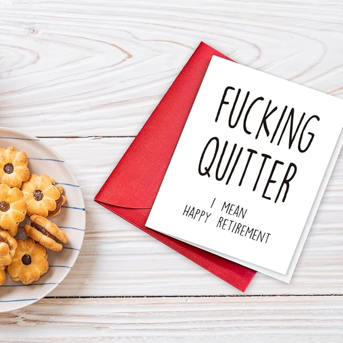 Retirement Gifts for Woman Men, Pairs Well With Retirement Wine Bag, Retirement Gifts Leaving Gifts for Colleagues BBF Boss Doctors Nurse Teachers Retirees, 1 Wine Bag with 1 Funny Retirement Card