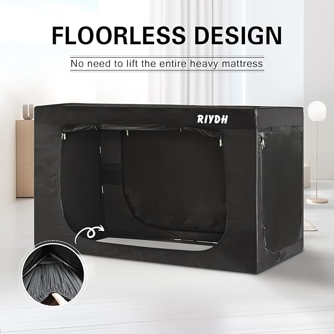 Bed Tent Bed Canopy Tents for Adult - Portable Dream Tent Indoor Sleeping Tents 70% Blackout with 3 Doors Breathable Private Space Tents