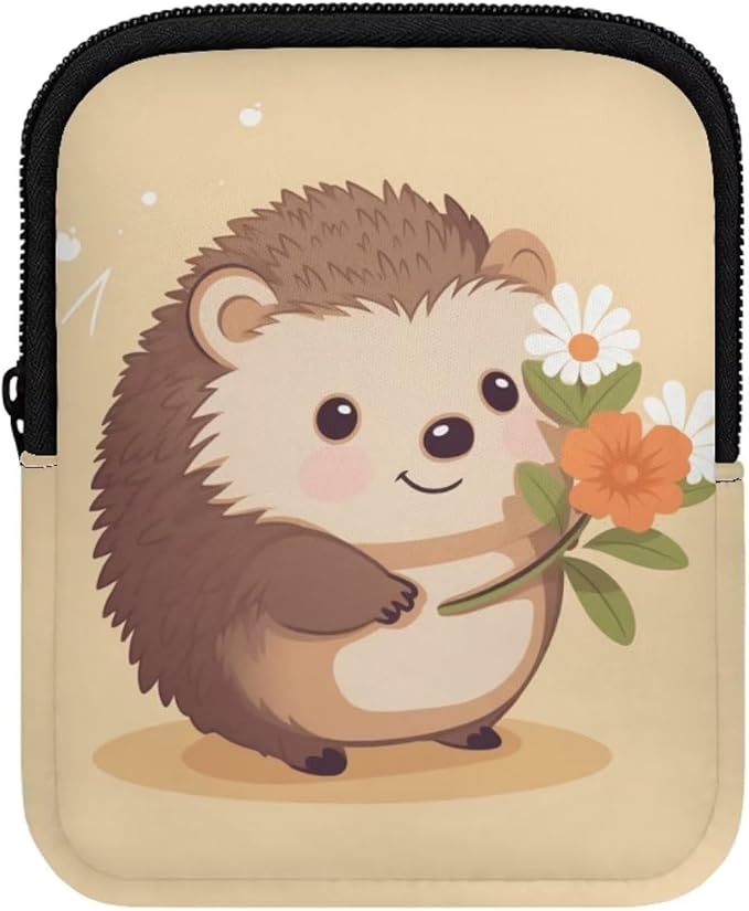 Hedgehog Stanley Cup Pouch with Adjustable Strap Water Bottle Storage Bag 20oz-40oz IceFlow Tumbler Pouch for Stanley Accessories Orange