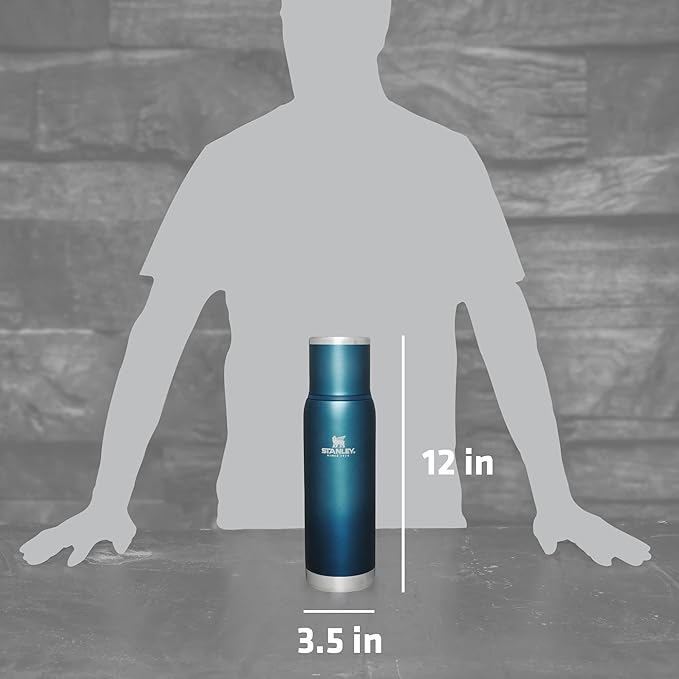 STANLEY Adventure To Go Insulated Travel Tumbler - 1.1QT - Leak-Resistant Stainless Steel Insulated Bottle with Insulated Cup Lid and Splash-Free Stopper