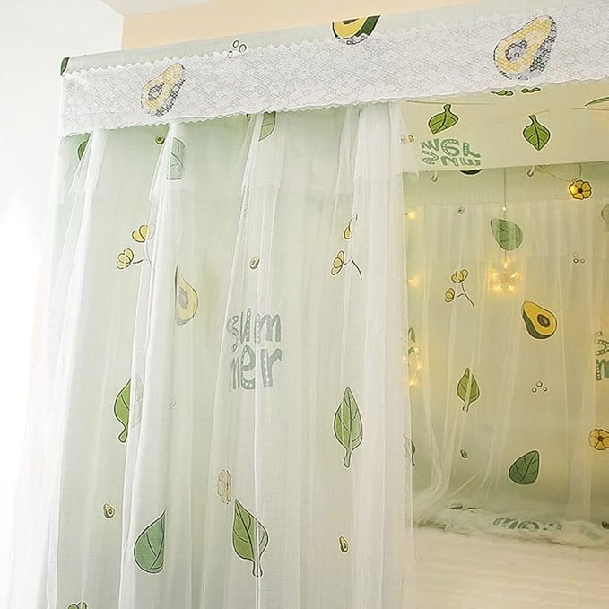XGOPTS Dormitory Bunk Bed Privacy Curtains Students Single Bottom Bunk Bed Blackout Curtains Dustproof Cloth Bed Canopy Curtains Shading Mosquito Protection Nets Bedroom Tent Decor