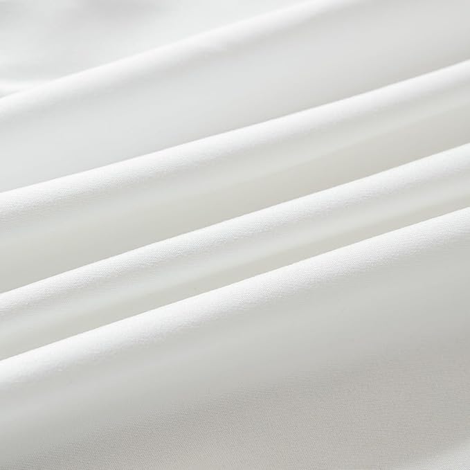 Bed Skirt King Size Ruffled Bed Skirts with Split Corners, 12 Inch Drop Dust Ruffle Bed Skirt with Platform, Ivory, King - 12" Drop