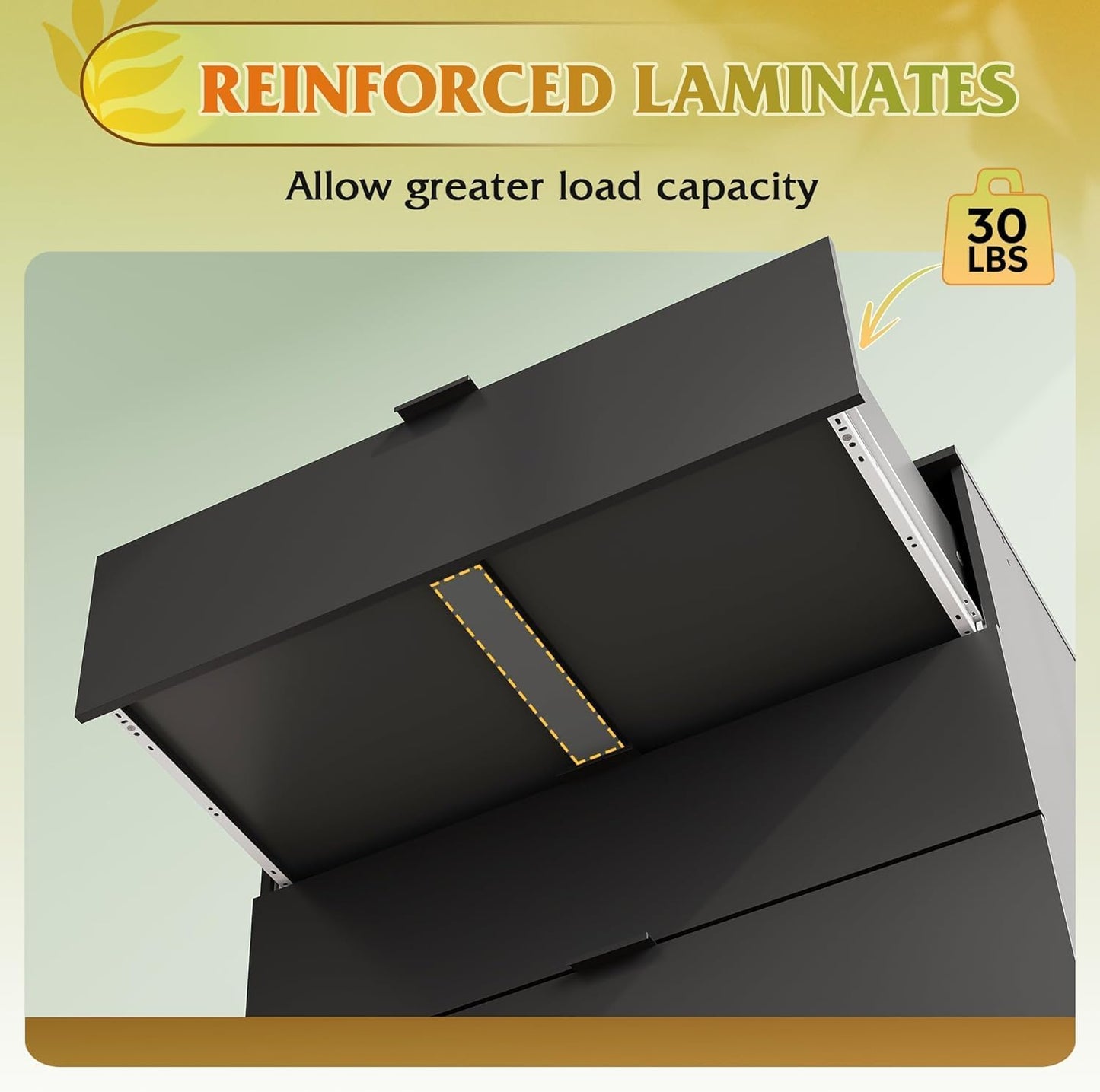 WLIVE 5 Drawer Dresser for Bedroom, Tall Wood Dresser, Black Dressers Storage Organizer with Sturdy Metal Handle, Chest of Drawers for Living Room, Hallway, Closet