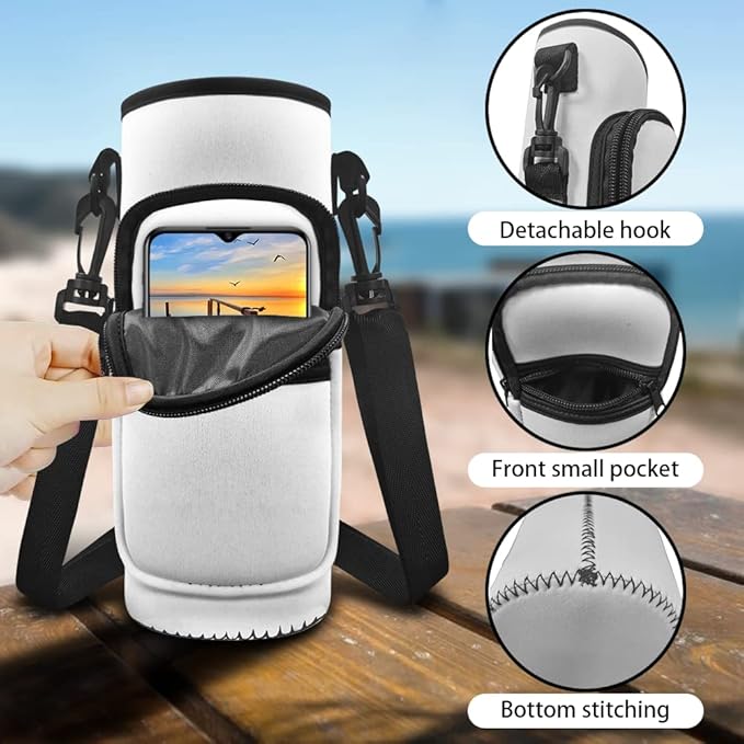 Oil Painting Stainless Steel Water Bottle for Girls Starry Sky 18 OZ Insulated Water Bottle and Water Bottle Carrier Bag Set Reusable Water Bottle