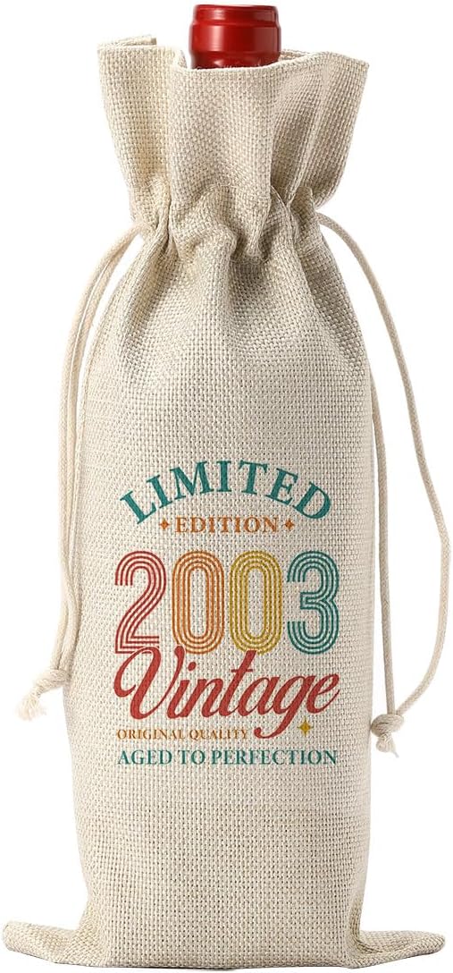 PKW Funny 21st Birthday Wine Bag Decorations for Her Women, 21st Birthday Gifts Wine Bag, 21 Year Old Birthday Gift Anniversary Favors, Wine Gift Bag 21st Birthday Gifts