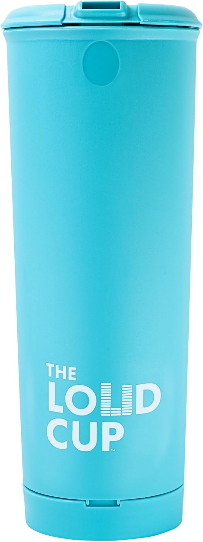 The LoudCup 20 oz Tumbler + Integrated Stadium Horn (Bluejay Blue) - Reusable Water Bottle for Sports Fans - Worlds Loudest Cup for Noisy Fans on Game Day & Tailgating