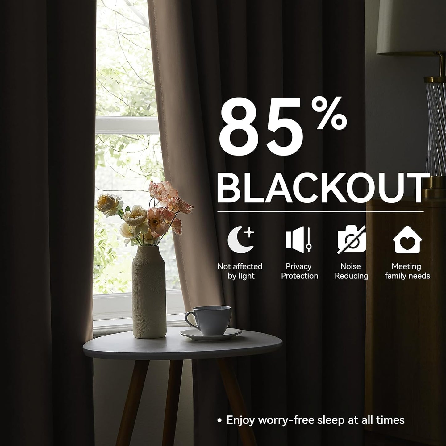 KangBang Pinch Pleated 120 Inch Blackout Curtains for Bedroom, Extra Long Thermal Insulated Window Treatment Panels Room Darkening Privacy Assured Drapes for Villa(40Wx120L,2 Panels, Taupe)