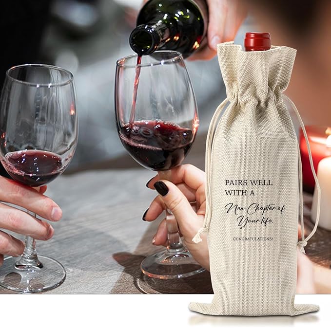 AASRR Farewell Gifts for Coworkers New Beginnings Gifts for Women Going Away Gifts for Friends Retirement Gifts for Women Men Goodbye Gifts for Coworkers Enjoy the Next Chapter Wine Bag