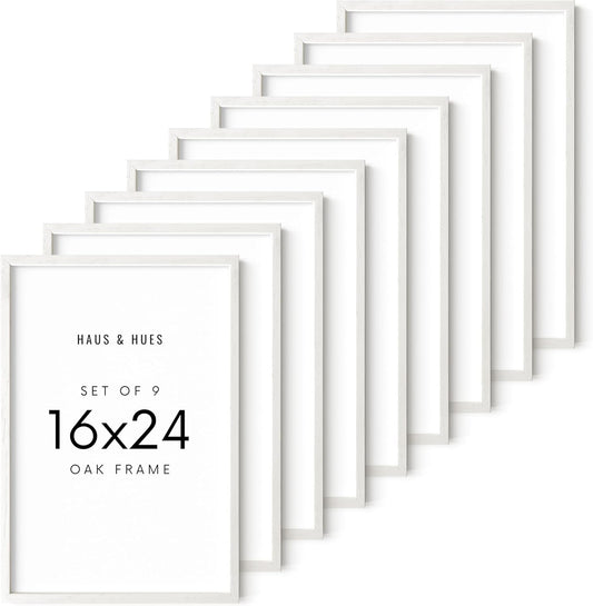 HAUS AND HUES Standalone White Oak Frames Set of 9-16x24